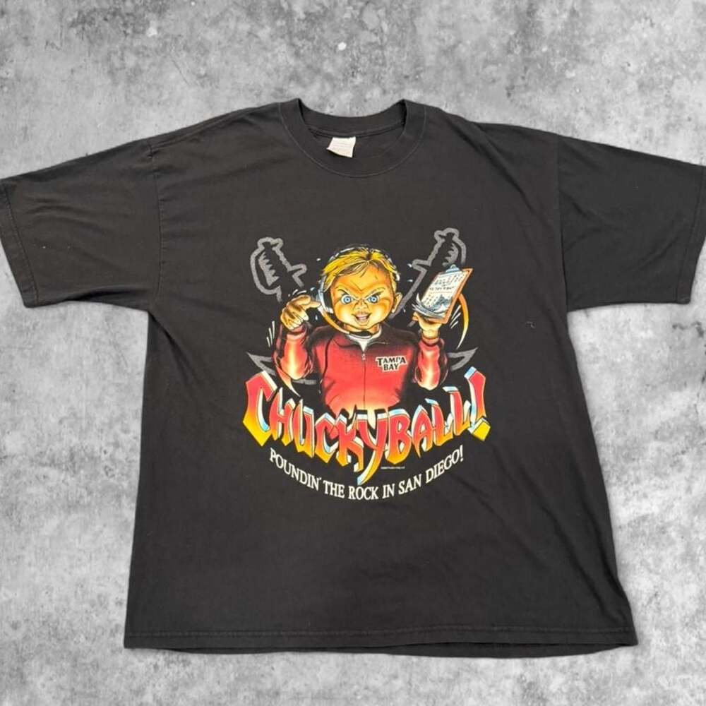 Vintage 2003 Tampa Bay Buccaneers Chuckyball Jon Gruden T-Shirt XL